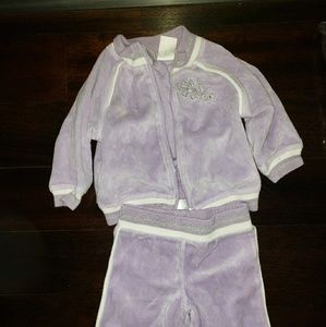 Mini wear  bay girl velour tracksuit